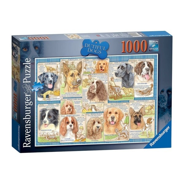 Ravensburger 1000 db-os puzzle – Dutiful Dogs