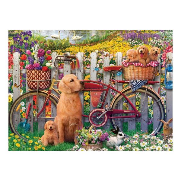 Ravensburger kutyás puzzle 500 db-os – Kutyák a kertben