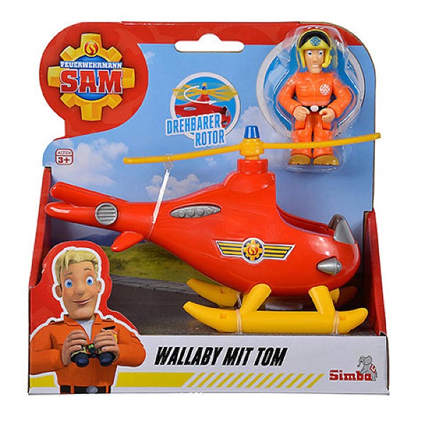 Sam, a tűzoltó – Wallaby helikopter Tom figurával