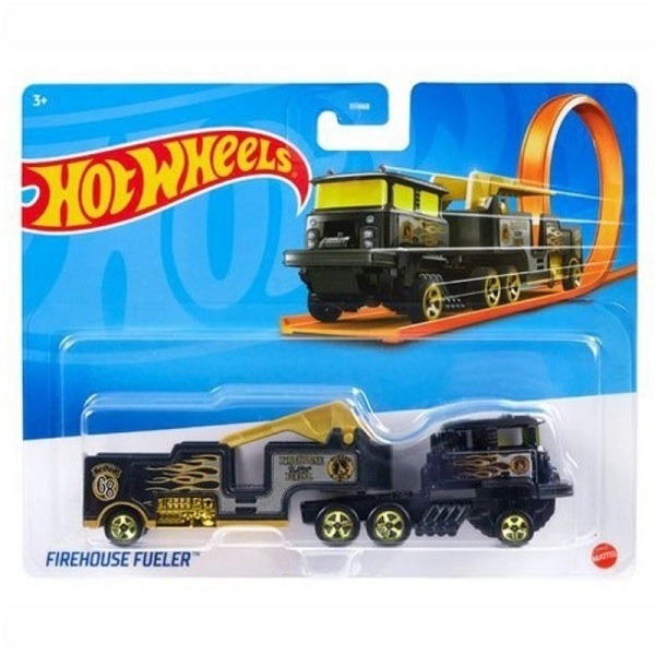 Hot Wheels Track Stars – Firehouse Fueler szállítóautó fekete