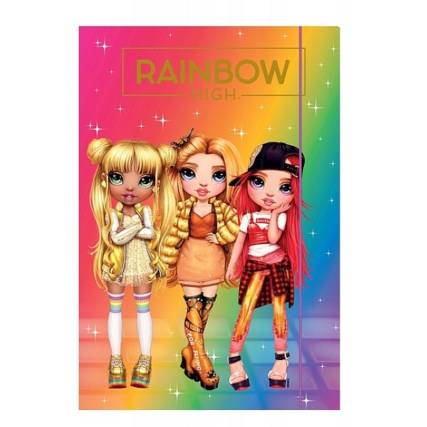 Rainbow High gumis mappa A4 – kétféle