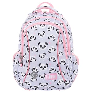 St. Right Pandás iskolatáska, hátizsák 39 cm SZETT – Panda Grey