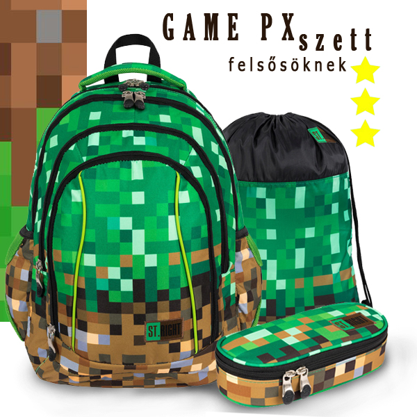 St. Right iskolatáska, hátizsák SZETT 43 cm – Game PX