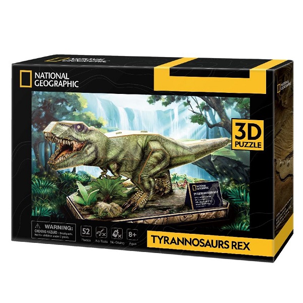 CubicFun National Geographic 3D puzzle 52 db-os - T-Rex