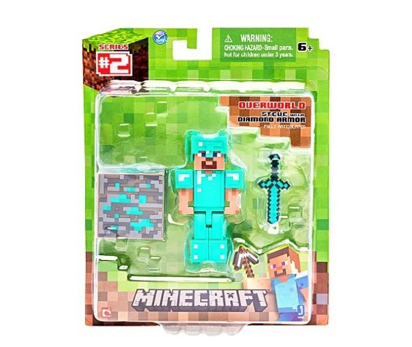 Minecraft Steve gyémántpáncélos figuraszett