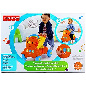 Fisher Price – 2 in 1 tigris motor és járássegítő