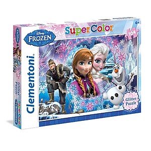 Disney Jégvarázs csillámos puzzle – 104 db Clementoni