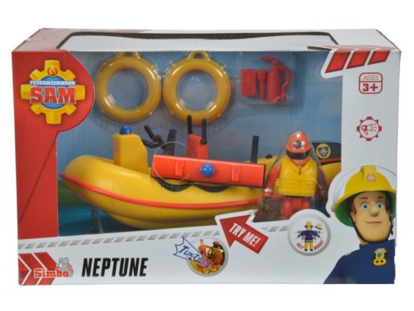 Sam a tűzoltó – Neptune mentőcsónak figurával  – Simba