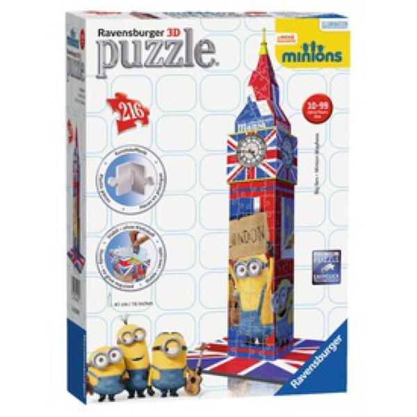 Minyonok 3D puzzle Big Ben – 216 db-os Ravensburger