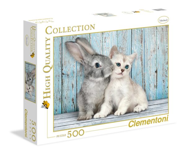 Nyuszi és cica puzzle 500 darabos – Clementoni