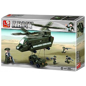 Katonai szállítóhelikopter építőjáték készlet – Army