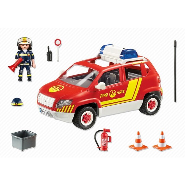 Playmobil Szirénázó, világít parancsnoki tűzoltóautó ( 5364 )