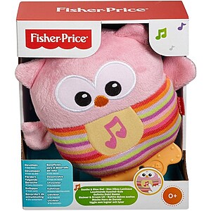 Fisher-Price nyugtató bagoly rózsaszín plüsskoma