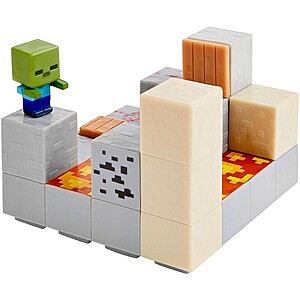Minecraft mini figura játékkészlet Creeper a végzet felvonóhídja