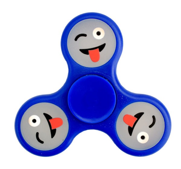 Fidget Spinner Smiley kék