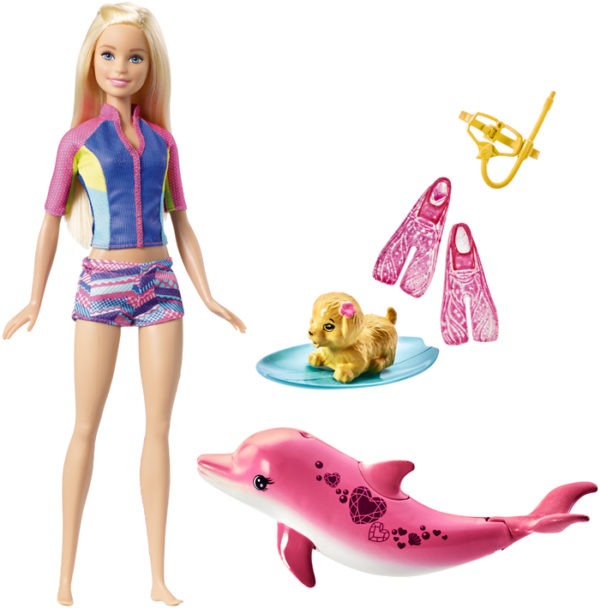 Delfin varázs Barbie baba delfinnel