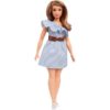 Barbie Fashionistas molett baba csíkos ruhában – 76-os