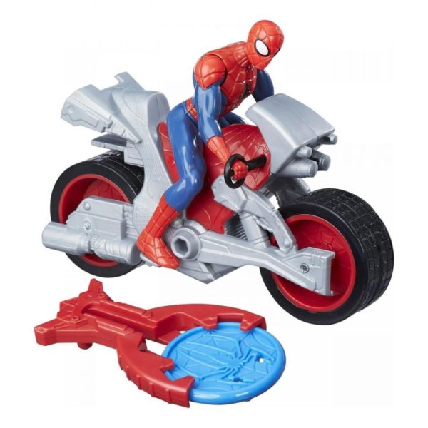 Pókember korongkilövős figura motorral