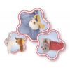 Bunnies plüss mágneses nyuszi – fehér-fekete-pink