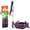 Minecraft figura – Alex csónakkal
