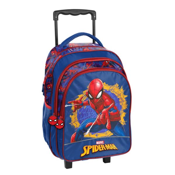 Spiderman gurulós iskolatáska, hátizsák – Paso