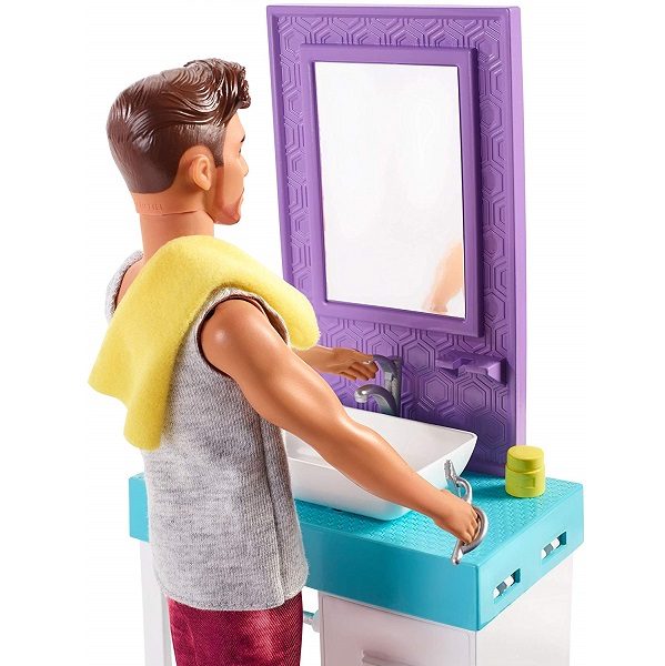 Barbie – Ken hétköznapjai játékszett – fürdőszoba