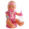 New Born Baby lány pisilős baba bilivel rózsaszín ruhában