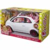 Barbie baba Fiat 500 kisautóval