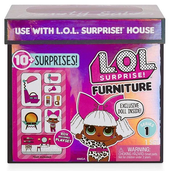 LOL Surprise Furniture LOL baba szépségszalon játékszettel
