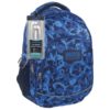BackUp 4 rekeszes ergonomikus iskolatáska, hátizsák – Kék körök