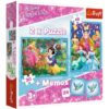 Disney Princess puzzle és memóriajáték 2 az 1-ben Trefl