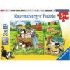 Ravensburger 3×49 db-os puzzle – Kutyák és cicák