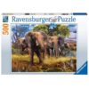 Ravensburger 500 db-os puzzle – Elefántcsalád