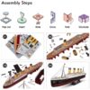 CubicFun 3D LED puzzle 266 db-os Titanic