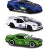 Majorette Racing Cars versenyautó szett 3 db-os – kék/fehér/zöld