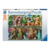 Ravensburger cicás puzzle 500 db-os – Cicák a polcon