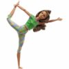 Barbie – Hajlékony jógababa zöld ruhában