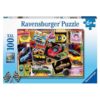 Ravensburger puzzle 100 db-os XXL – Autós bélyegek