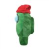 Among Us plüss figura 25 cm – zöld, piros sapkás