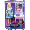 Barbie baba Big City Dreams tükrös sminkasztal játékszett