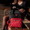 Minnie 2in1 hátizsák piros-fekete