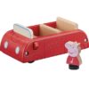 Peppa malac fajáték – piros autó Peppa figurával