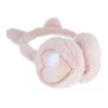 Puha, szőrmés fülmelegítő flitterekkel – Rózsaszín cica