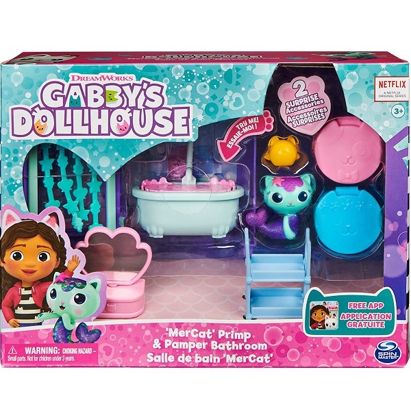Gabby's Dollhouse MerCat fürdőszobája játékszett
