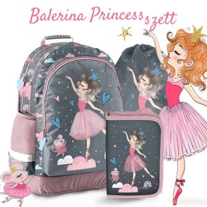 Paso Balerinás iskolatáska, hátizsák SZETT – Princess