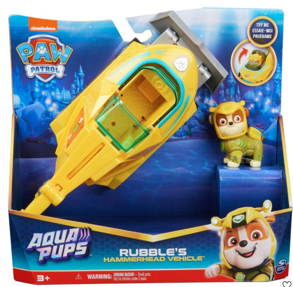 Mancs őrjárat Aqua Pups Rubble átalakuló járműve figurával