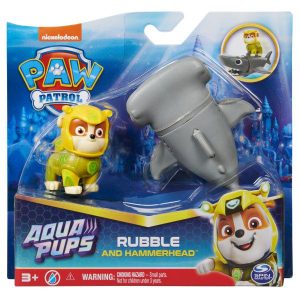 Mancs őrjárat Aqua Pups – Rubble figura pörölycápával