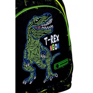 Astra dínós ergonomikus iskolatáska, hátizsák – T-REX Neon