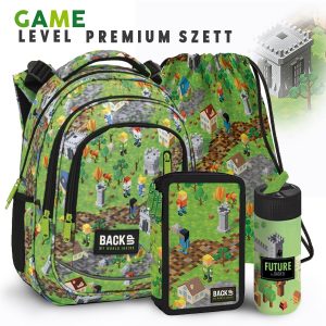 BackUp iskolatáska hátizsák Premium SZETT – Game LEVEL