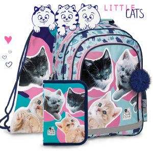 Cleo és Frank cicás iskolatáska hátizsák SZETT – Little Cats